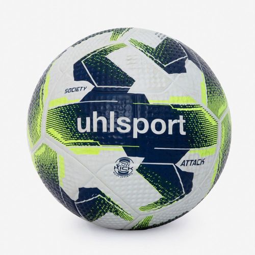 Bola de Futebol Society Uhlsport Attack - Branco e Azul Marinho
