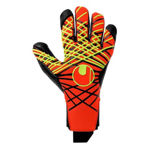 Luva De Goleiro uhlsport Fire Edition Ultragrip HN - Vermelho e Amarelo
