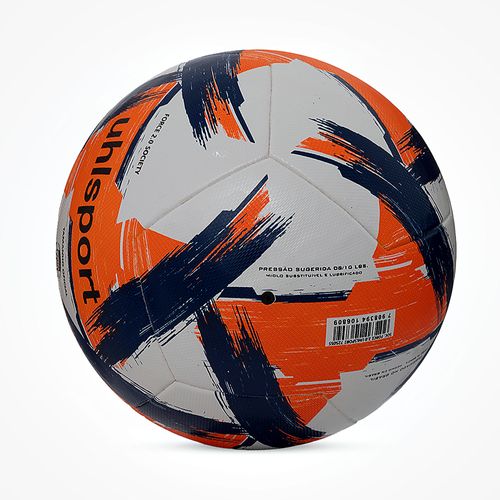Bola de Society uhlsport Force 2.0 - Branco/Azul/Laranja
