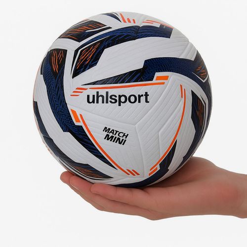 Mini Bola de Futebol Campo uhlsport Match - Branco/Preto/Vermelho