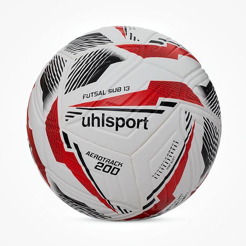 Bola de Futsal uhlsport Aerotrack Sub-13 - Branco/Vermelho/Preto